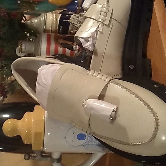 Platform STUD SHOES Free People  Teagan Tassle IVORY PATENT Sz 9 - Picture 10 of 16